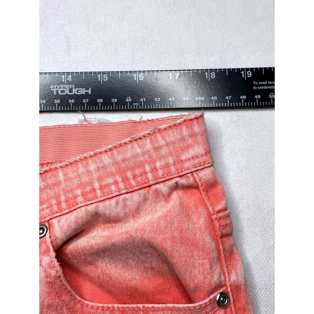 DG2 by Diane Gilman Jeans WOMEN L Pink Skinny Acid Wash Stretchy Waist Pull On - Picture 5 of 10